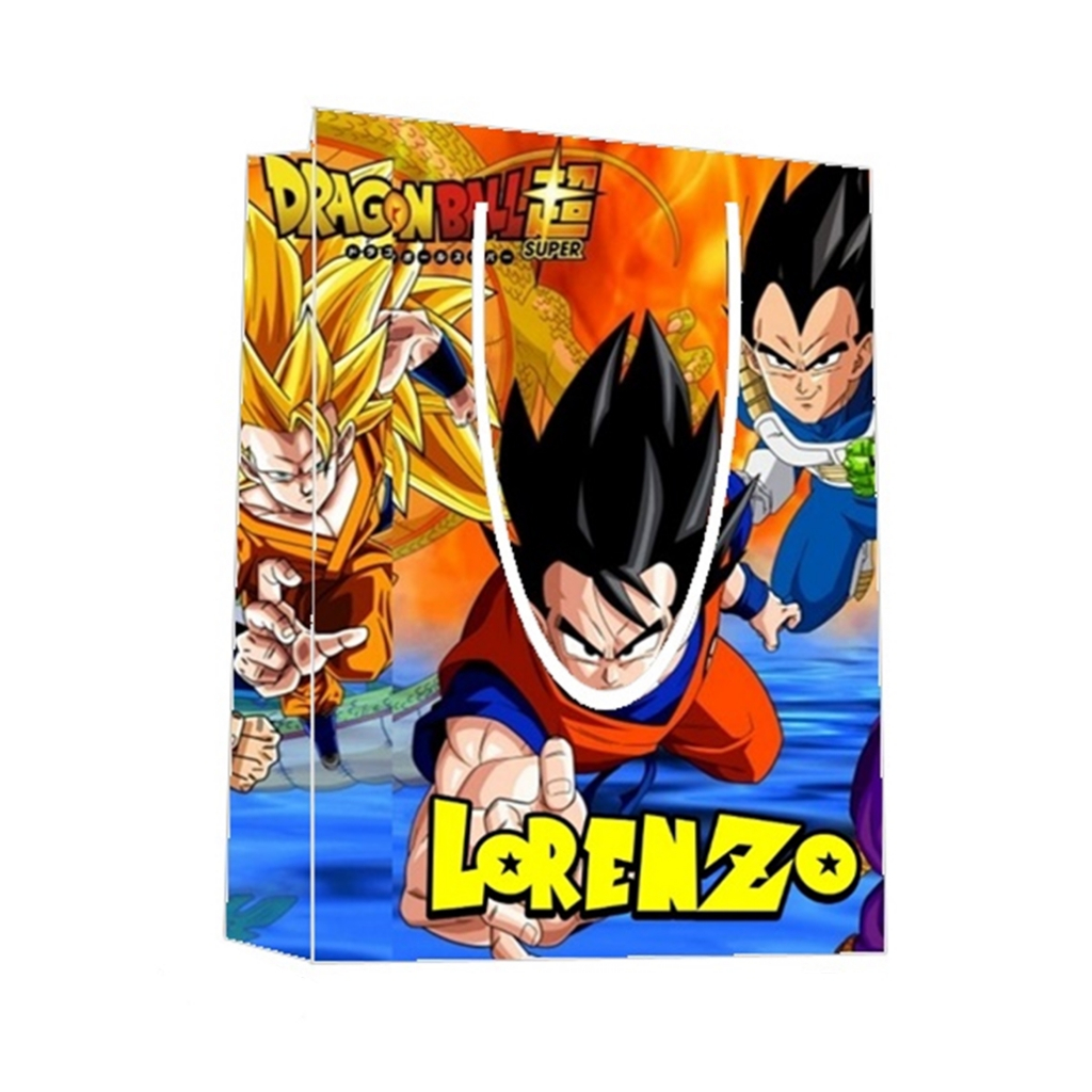 Sacolinha Dragon Ball Personalizada para Aniversário/ Lembrancinha Festa Infantil / Qualquer nome e idade