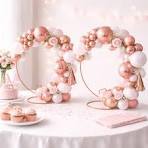 Mini Arco Redondo 50cm Dourado de Mesa para Decoração de Festas Aniversário Casamento e Eventos