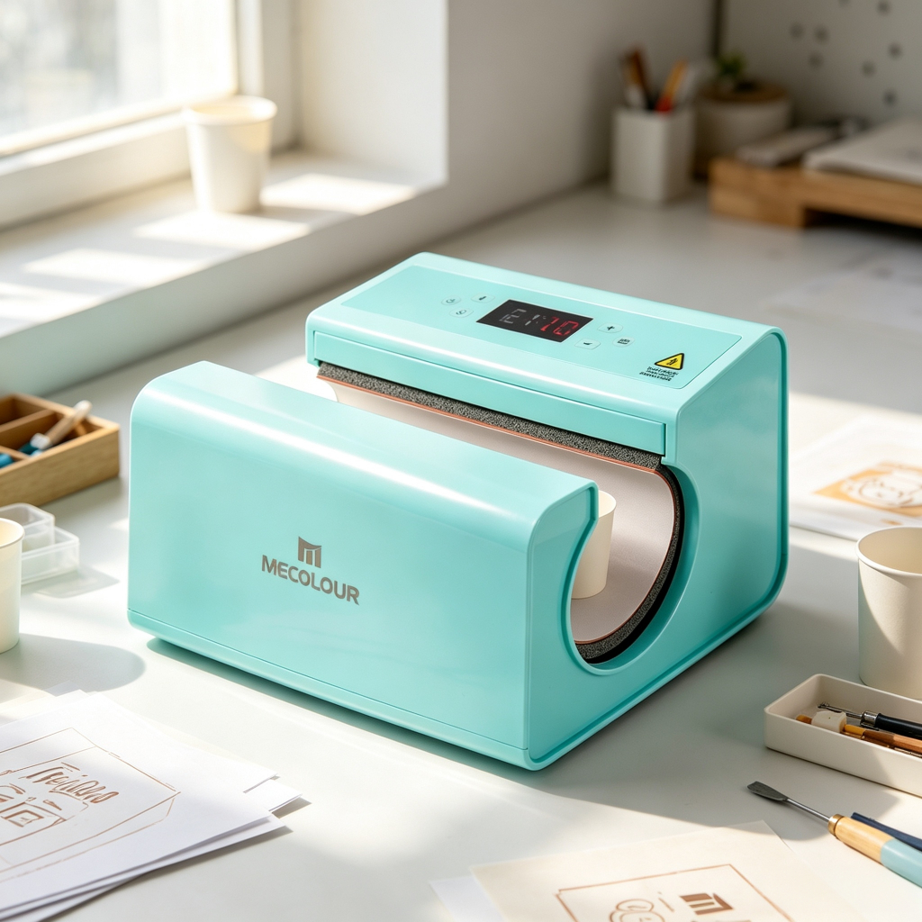 Prensa Térmica Automática para Copos, Máquina de Sublimação para Canecas de 30oz Azul-turquesa MECOLOUR