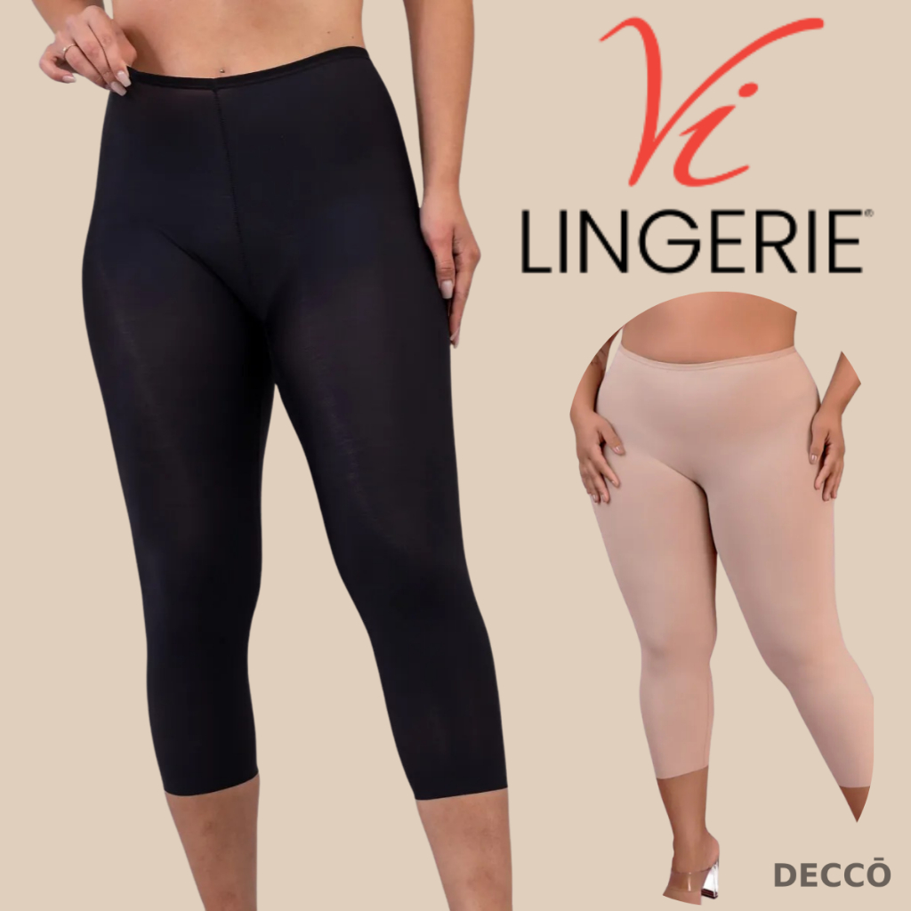 Calca Leg Capri Plus Size Segunda Pele Sense Vilingerie Compressao Leve Conforto