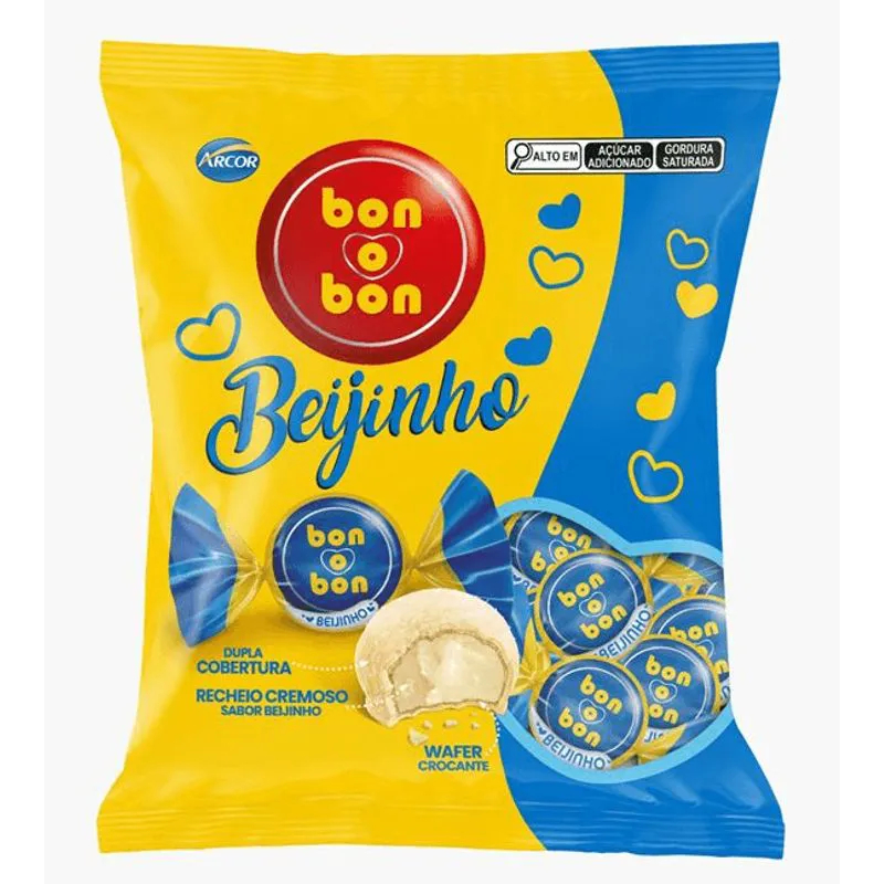 BOMBOM ARCOR BON O BON 750GR BEIJINHO