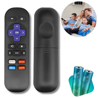 Controle Remoto Tv Compativel com Roku Express Infravermelho(Preto) Premium Dispositivo de Streaming Com/Ou Sem Pilha