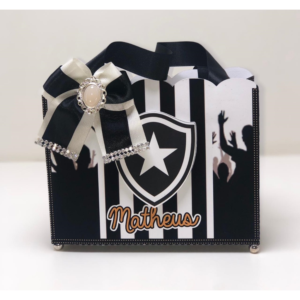Kit com 10 Sacolinhas de Lembrancinhas Personalizadas - Botafogo/Gremio/Palmeiras