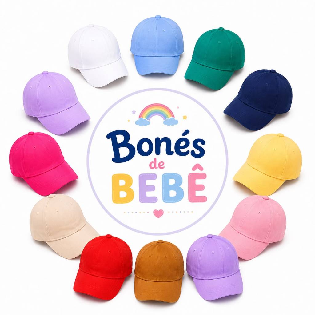 Boné Bebê em Algodão com Proteção UV – Conforto e Proteção para o seu Bebê!