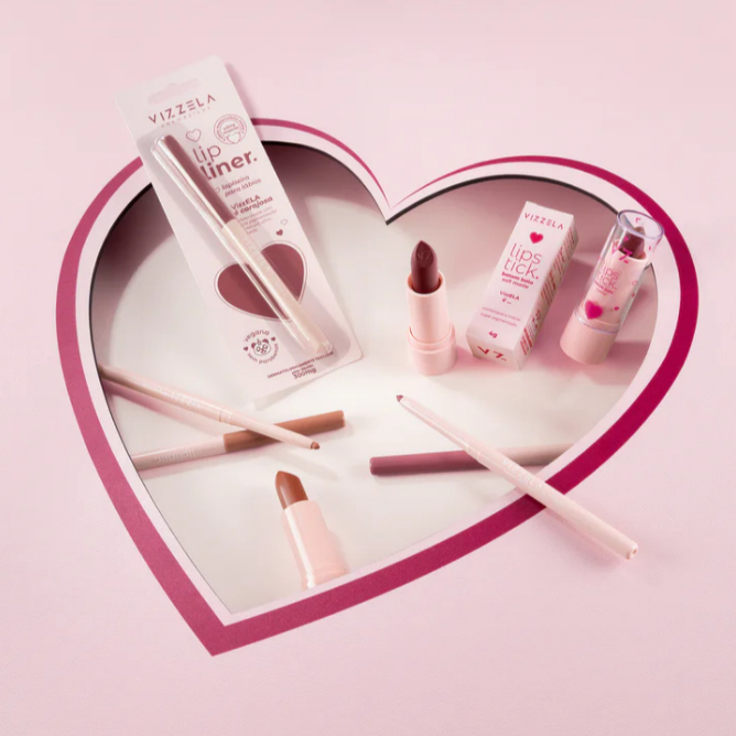 Lapiseira Contorno Lipliner Retrátil Make Alta Pigmentação Vegano Original Vizze