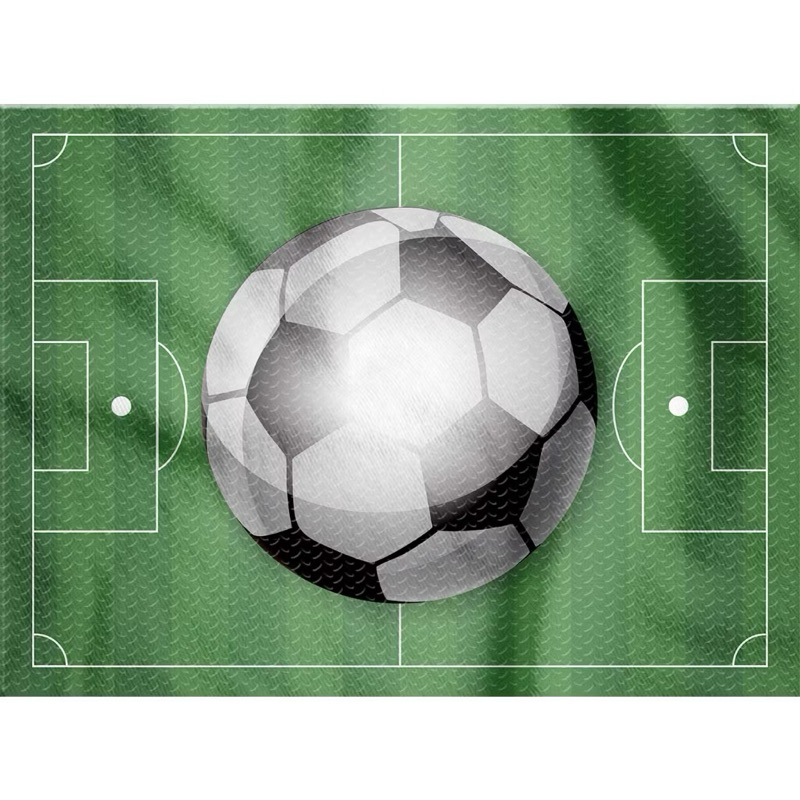 Painel em TNT Estampado Bola de Futebol Campo de Futebol Decoração Parede Evento Aniversário Festas