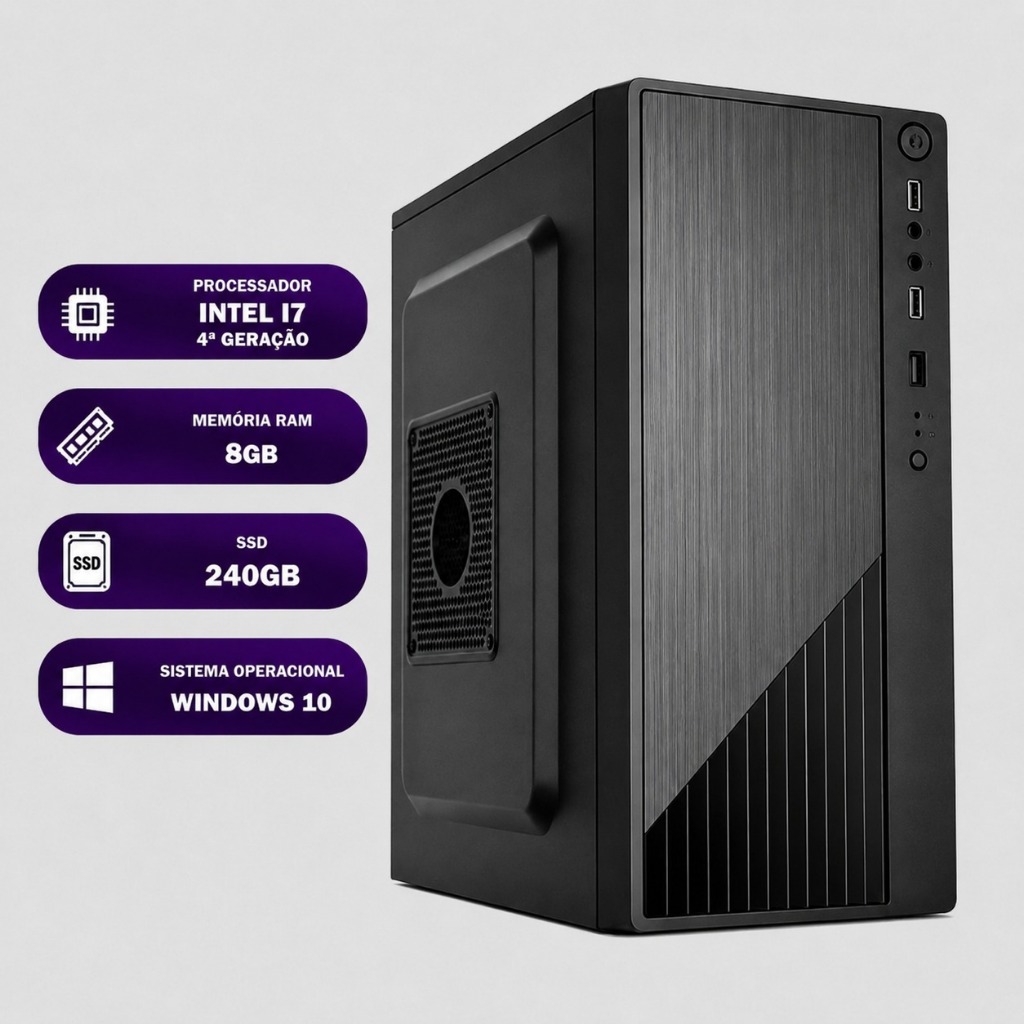 Computador Intel I7 4ª Geração 8gb Ssd 240gb