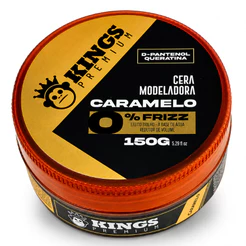 Cera Modeladora Caramelo Premium 150g Kings - Fixa, Modela, Perfuma, Efeito Brilho