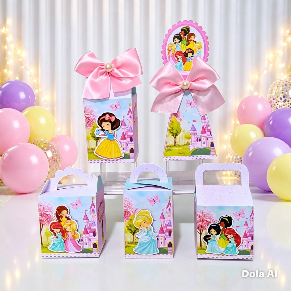 Kit Festa Princesas cute / Personalizados / Lembrancinhas / caixinhas / Aniversário