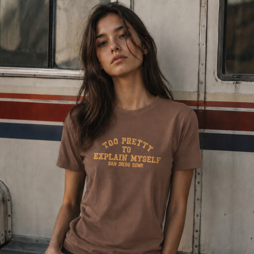 Camiseta Feminina Estilosa Estampada Frase Fashion Streetwear Casual Tendência Urbana Look