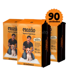 Kit Tapete Higiênico Mozão Aroma Neutro 50cmx60cm 90 Unidades