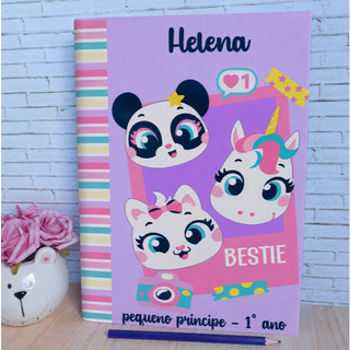 CADERNO MULTBICHOS PUKET BROCHURA GRANDE PAUTADO 96 FOLHAS ou 48 FOLHAS
