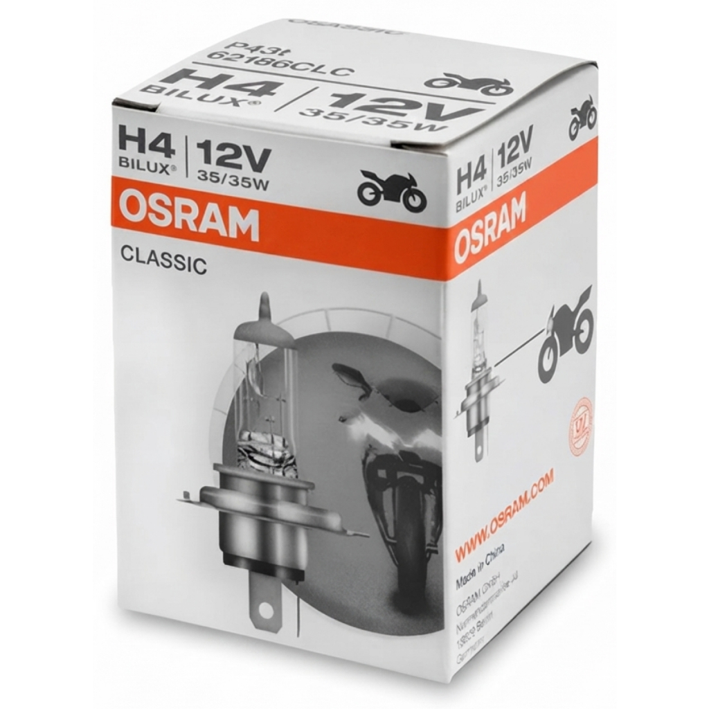 Lâmpada Osram Classic Line H4 Bilux 12v 35/35w P/ Moto