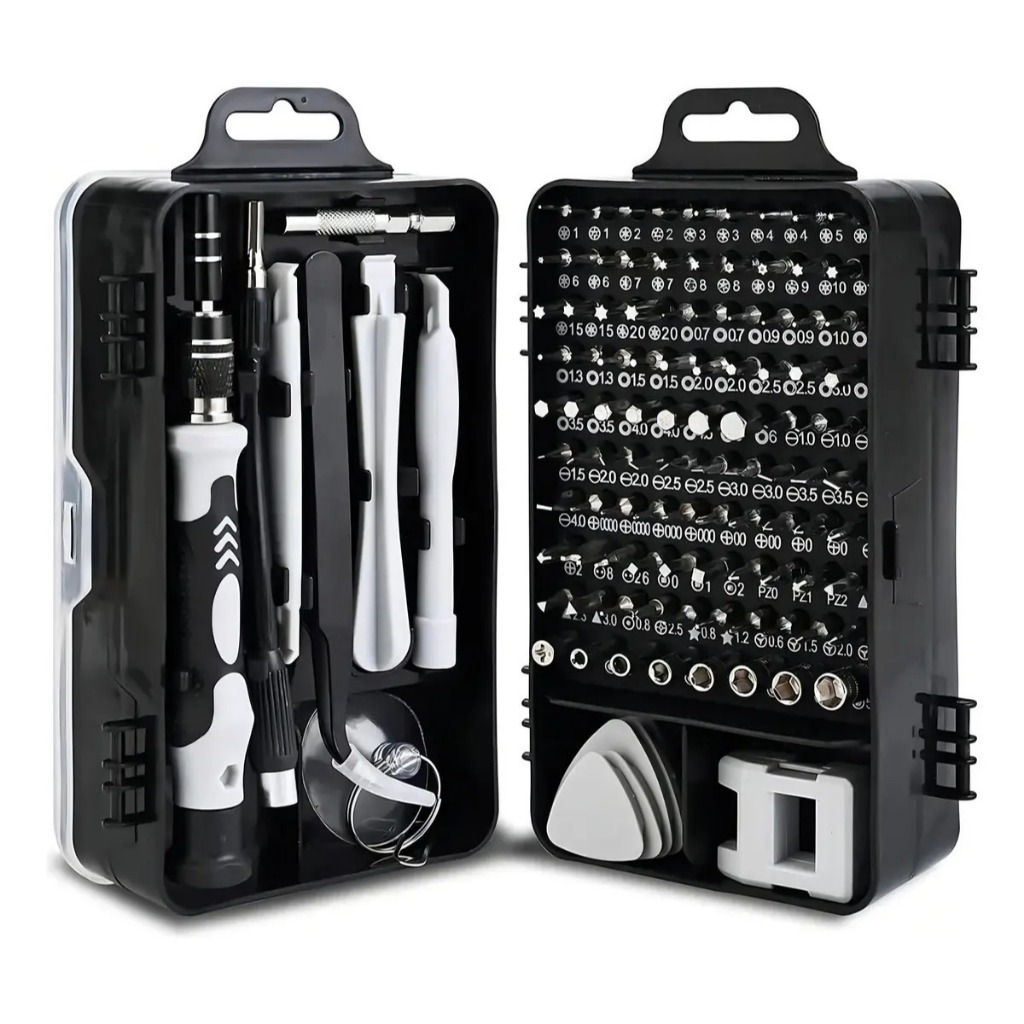 Jogo Chaves 115 pcs De Fenda Precisão 1 Kit Ferramentas P/ Manutenção Celular Notebook Tablet Reparação