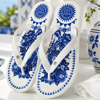 Chinelo Estampa Azulejo Português Antiderrapante Leve e Confortável