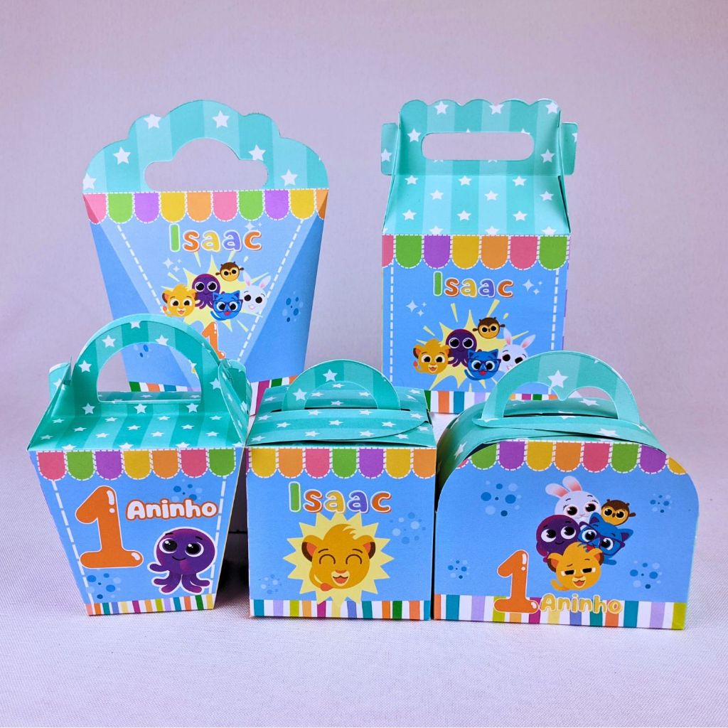 Kit 10 a 50 Caixinhas Bolofofos Personalizadas Com Alça Lembrancinhas Festa Aniversario Festinha Lembrança