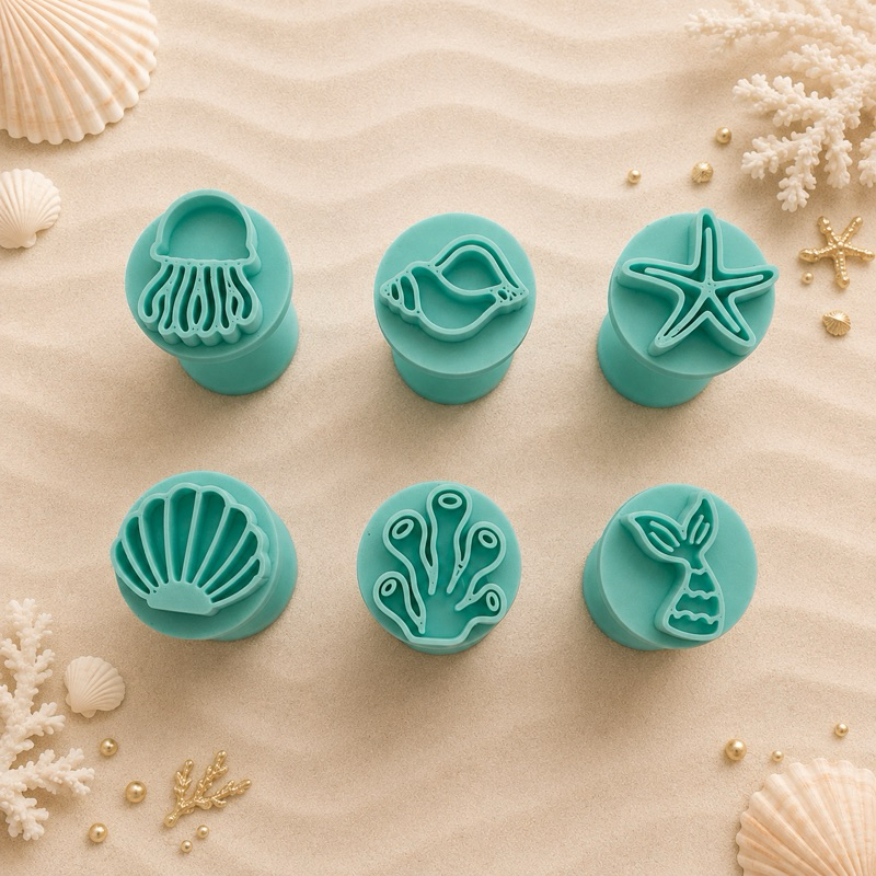 Kit carimbo para doces, brigadeiros, biscoitos e massas confeitaria l Fundo do Mar e Sereia