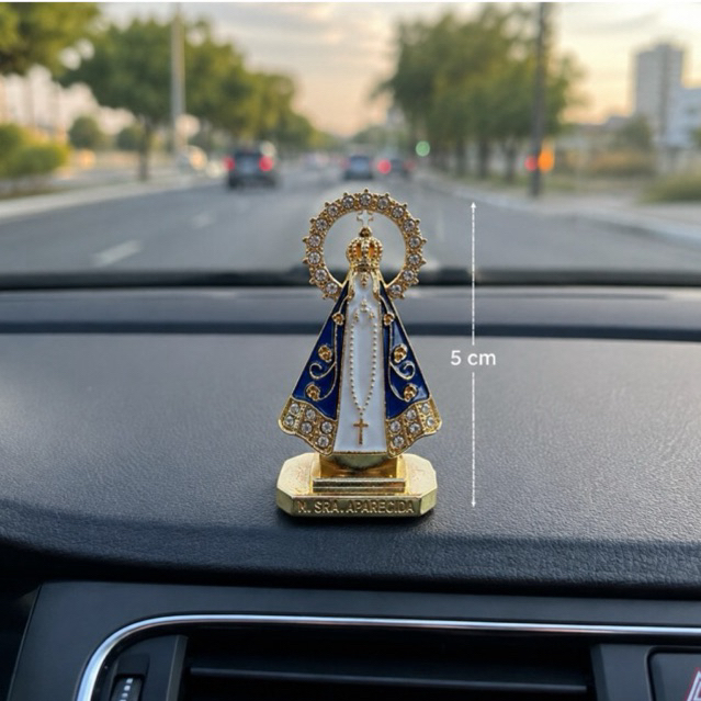 Imagem de Nossa Senhora Aparecida Para Painel de Carro Dupla Face