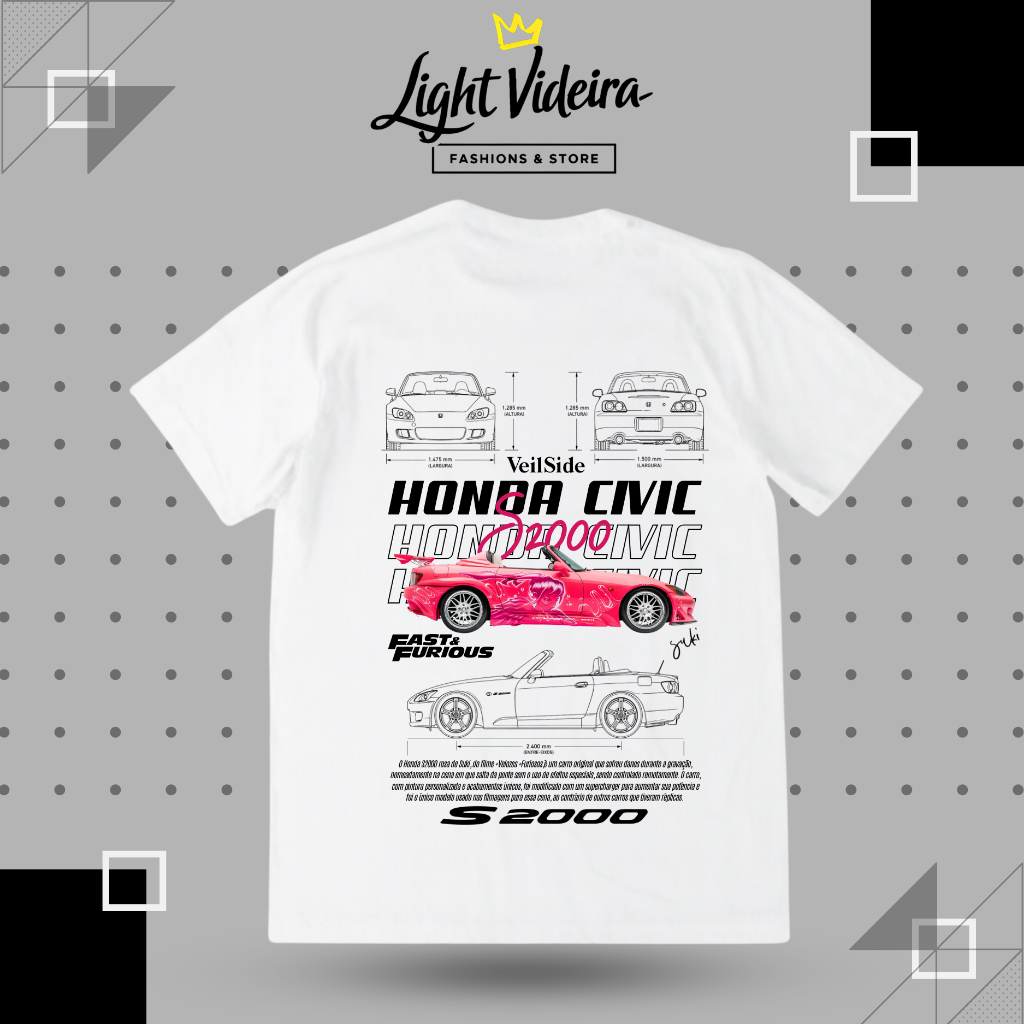 Camiseta Unissex Oversized Fast & Furious 2, Estampa SUKI, Conforto em Algodão 100%, Diversas Cores