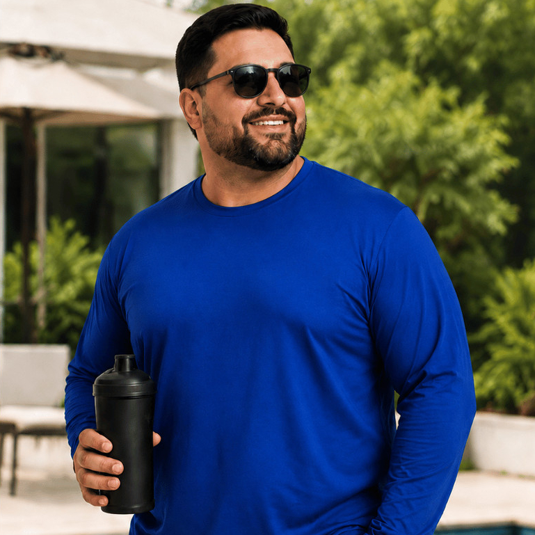 Camiseta Plus Size Uv 50+ Manga Longa Proteção Solar Esporte