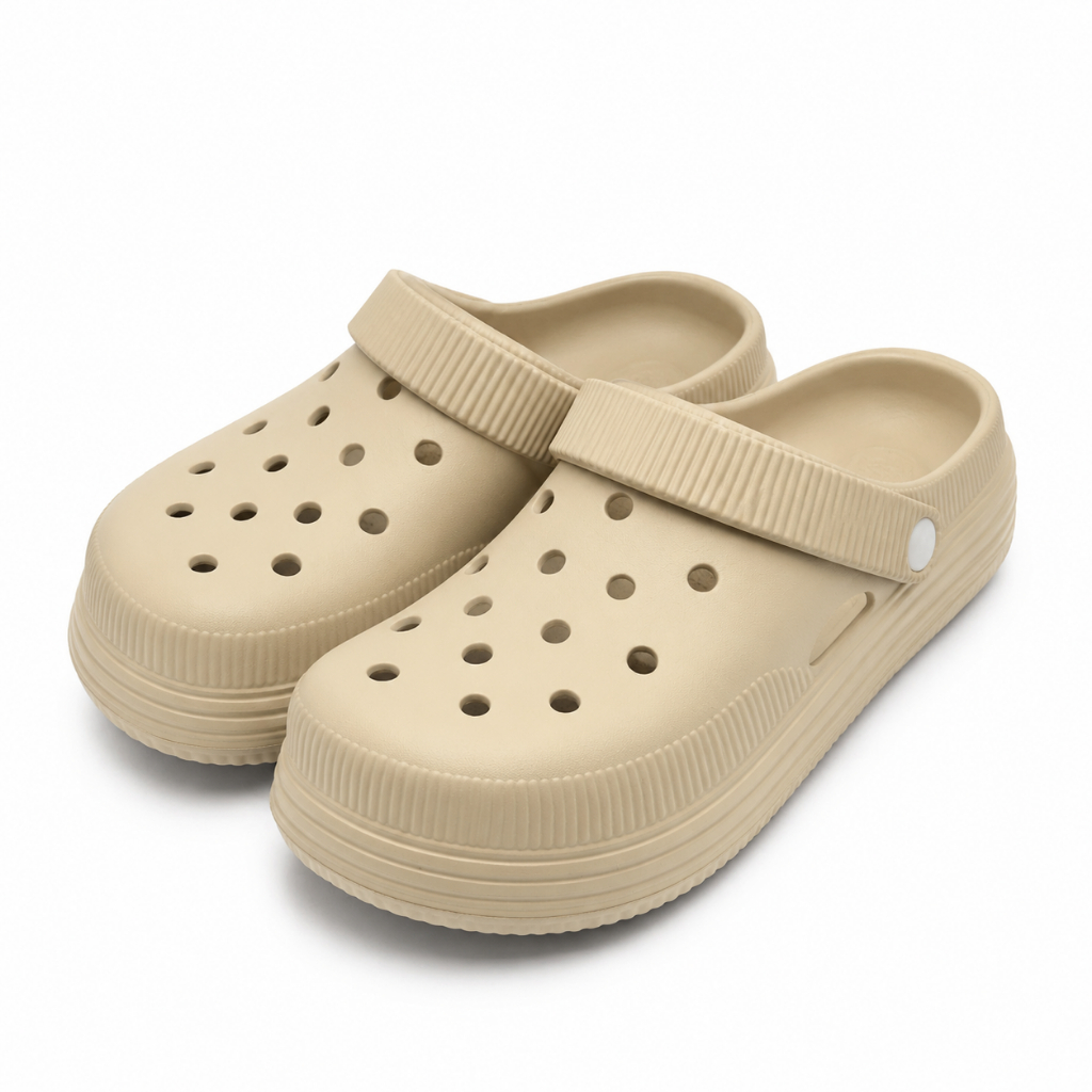 Babuche Feminina Plataforma EVA, Chinelo Clog Moderno Leve e Macio, Sola Grossa Antiderrapante, Conforto para Caminhadas