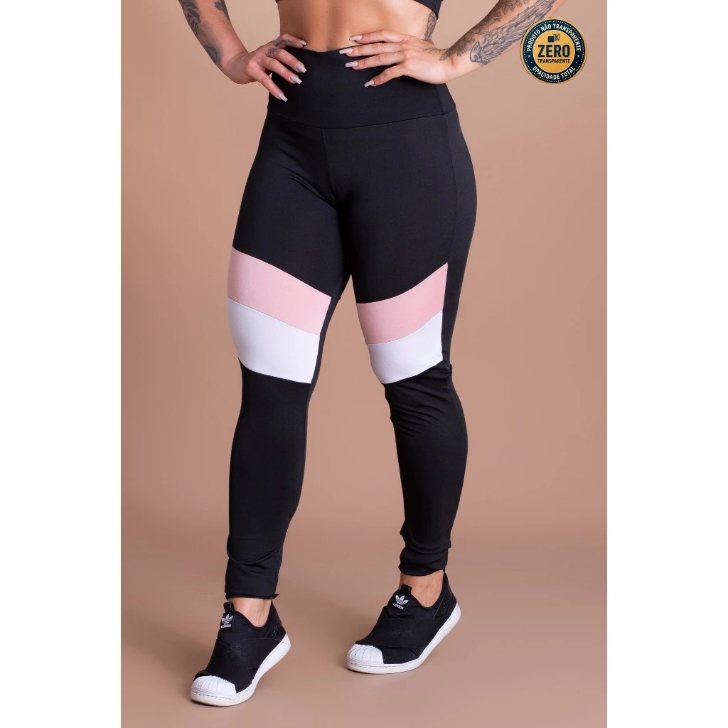 Calça Legging Cintura Alta Feminina Esporte Treino Academia ZERO TRANSPARÊNCIA — imagem 1