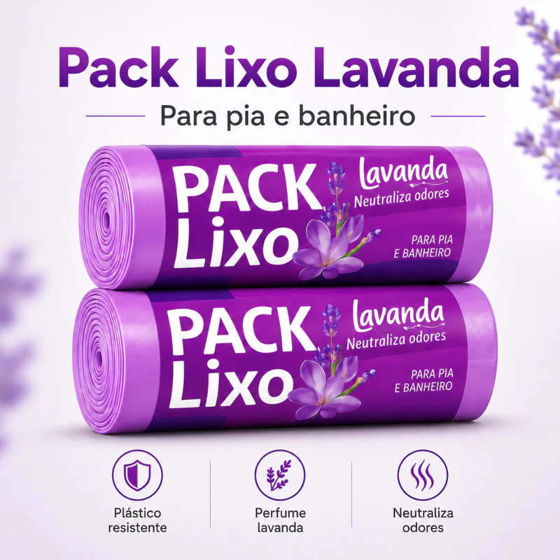 Sacos de Lixo Lavanda: Frescor Duradouro! 🌸