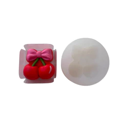 Molde de Silicone para Artesanato - Cereja com Laço