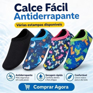 Sapatilha Infantil Menina Calce Facil Meia Antiderrapante Bebê Dia a Dia Varios Modelos