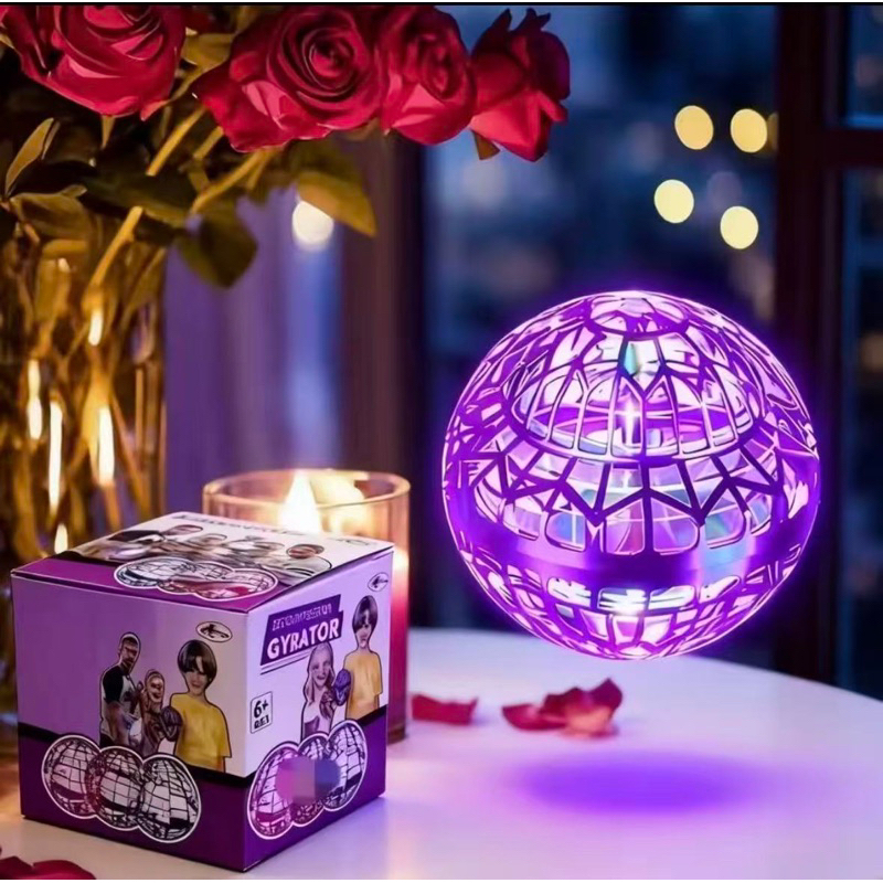 Novo Bola Spinner Voa Divertido Led Drone Bomerang 360° Vermelha Castela