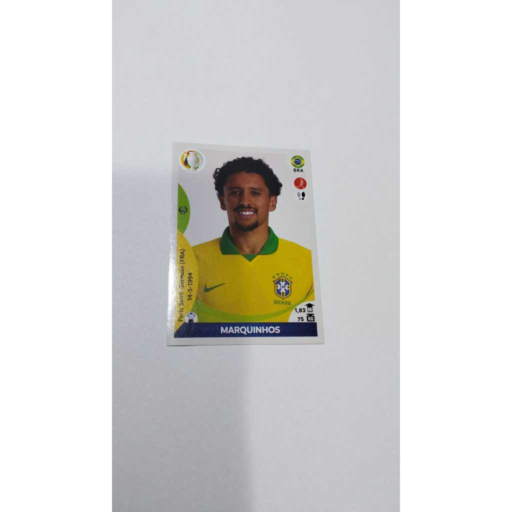 PANINI FIGURINHA JOGADOR MARQUINHOS SELEÇÃO BRASILEIRA COPA AMÉRICA PREVIEW 2021 ORIGINAL NOVA