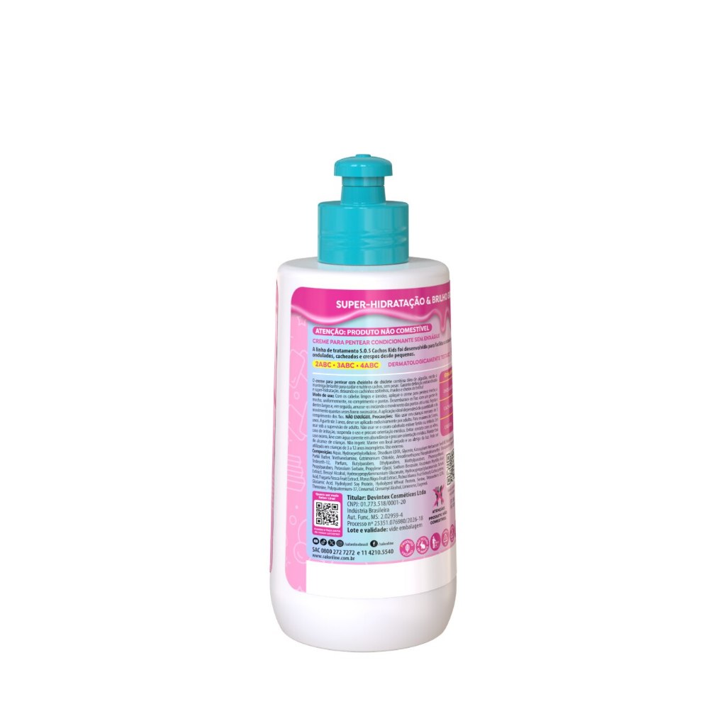 Creme para Pentear Chiclete SOS Cachos Kids Hidratação 300ml · foto 2