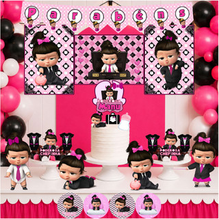 Kit festa Poderosa Chefinha menina, Só um bolinho, Decoração de festa em casa, mesversario