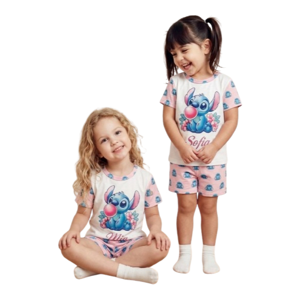 Pijama infantil curto > traje de dormir infantil > pijama curto