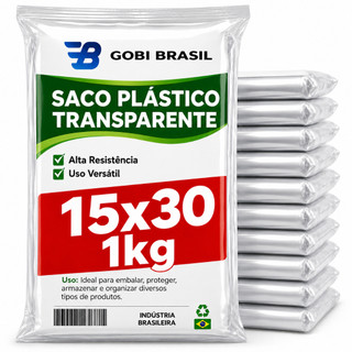 1Kg Sacos Transparente 15x30 Embalagem Plastica PEBD