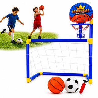 Mini Trave Futebol Infantil Golzinho Cesta Basquete Portátil