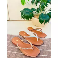 Rasteirinha Sandália Chinelo Feminino Strass Antiderrapante Impermeável Lançamento