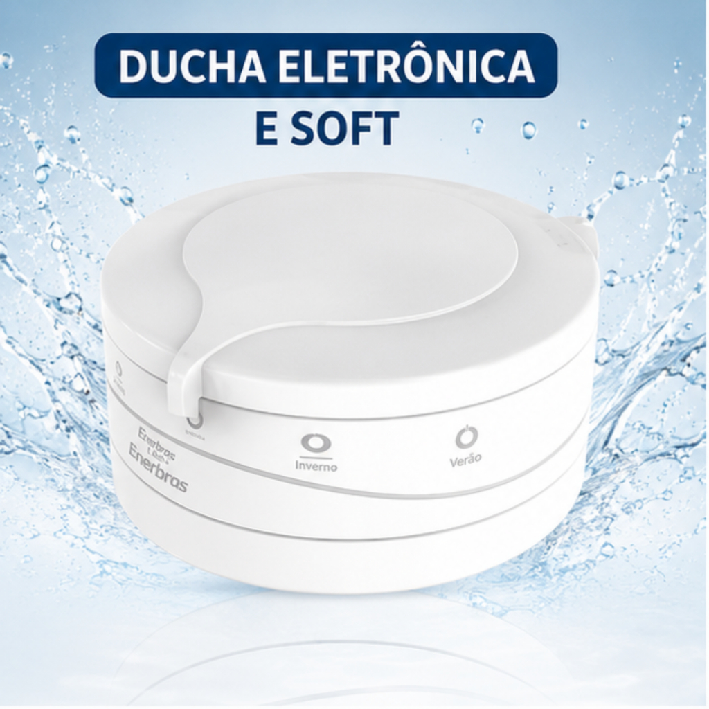 Ducha Elétrica Enerbanho 4T 4500W 220V Branca Chuveiro 4 Temperaturas — imagem 2 de 2