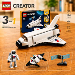 LEGO® Creator Ônibus Espacial, Astronauta E Nave 31134; Conjunto de Construção 3 in 1(144 Peças)