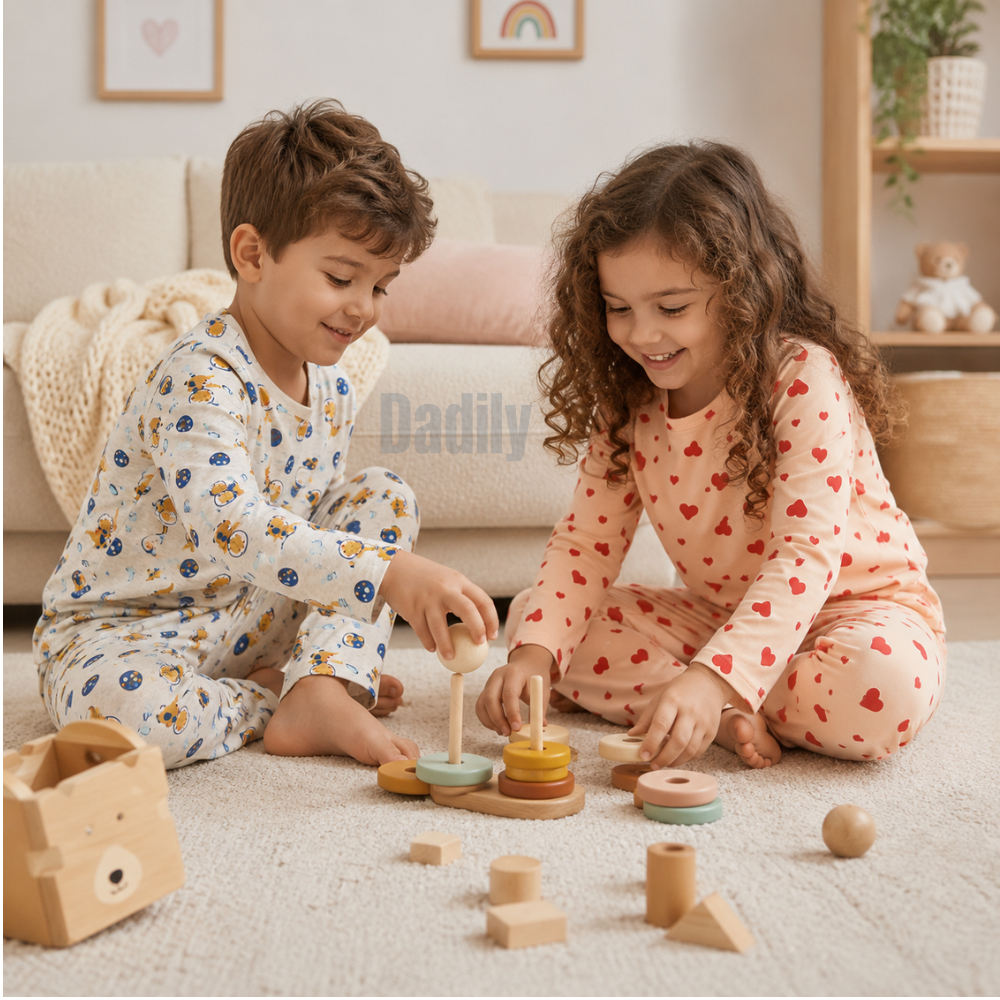 Pijama infantil menina e menino manga longa 100% algodão  tamanho 2 a 10 anos  estampas sortidas