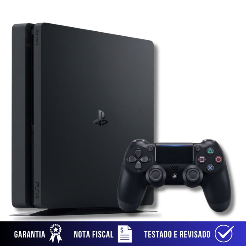 PS4 SONY SLIM 1 TERA OU 500GB + 1 OU 2 CONTROLES