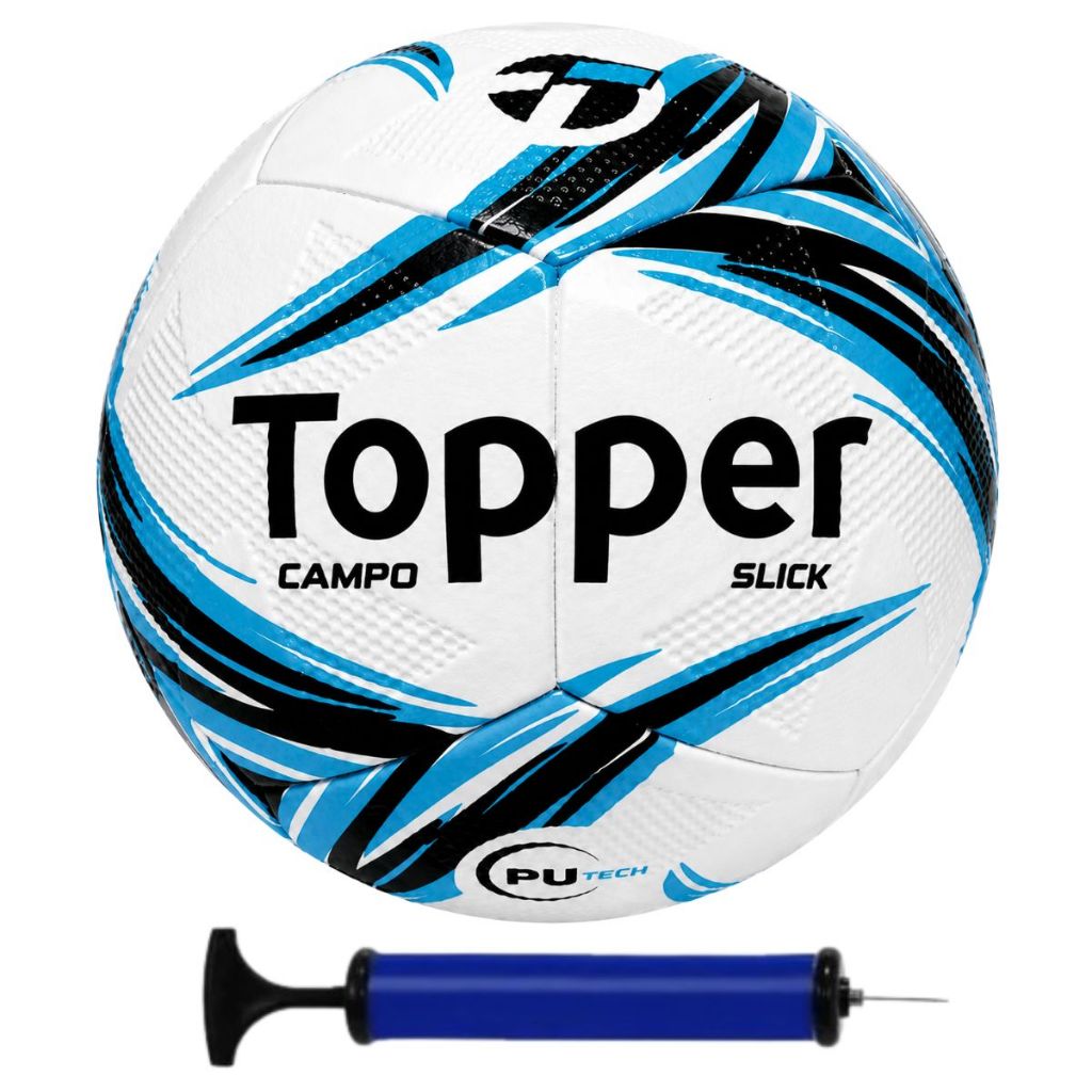 Bola Futebol Campo Oficial Topper Treinamento/recreativo + Bomba de ar