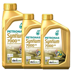 KIT 3 OLEO MOTOR LUBRIFICANTE 0W20 PETRONAS SYNTIUM 7000 XS SQ DEXOS 1 GEN 3