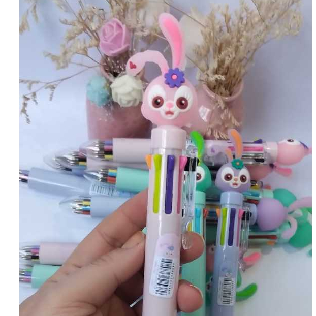 1 caneta 8 em 1 papelaria divertida 8 cores caneta kuromi esferográfica multicolorida papelaria/escritório/escola ​
