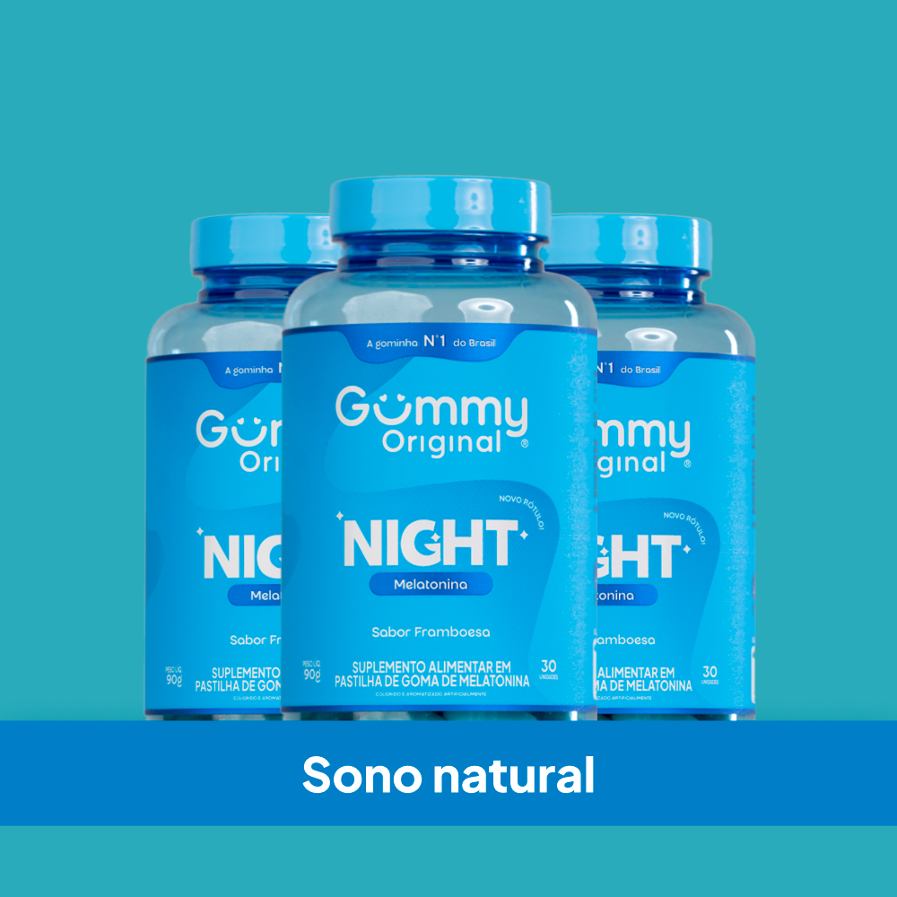Gummy Night Melatonina em Goma Sabor Framboesa 30 Gomas Auxilia o Sono · foto 2