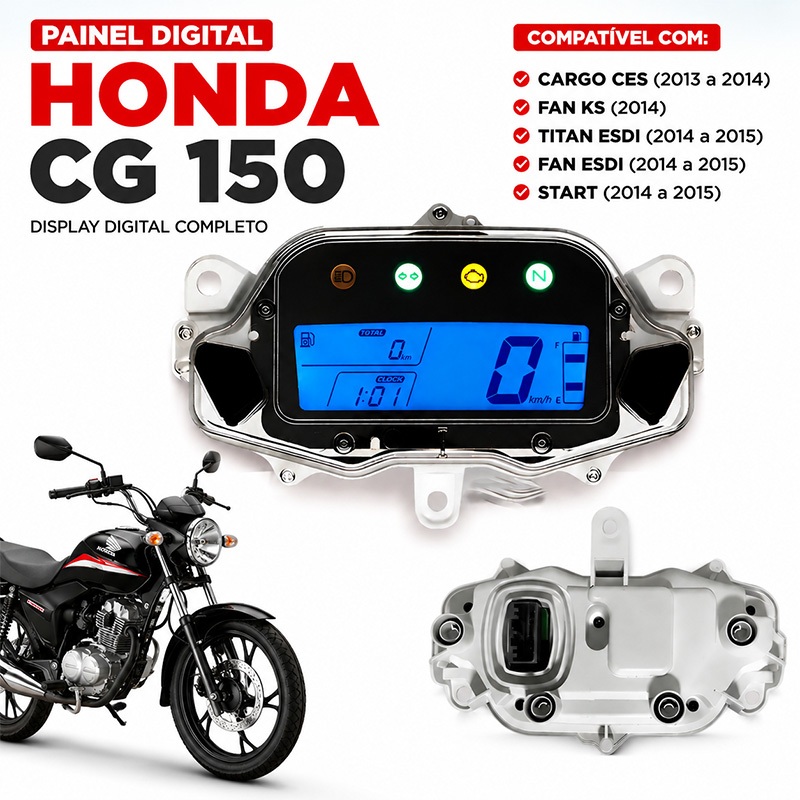 Painel Moto 150 Digital Honda Cg Titan 150 Esd Ex 2014 á 2015