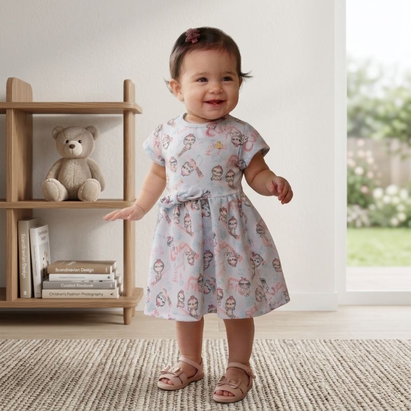 Vestido Infantil Bebê Marca Açucena 1 Ano | Delicado, Confortável e Charmoso | Moda Infantil Feminina