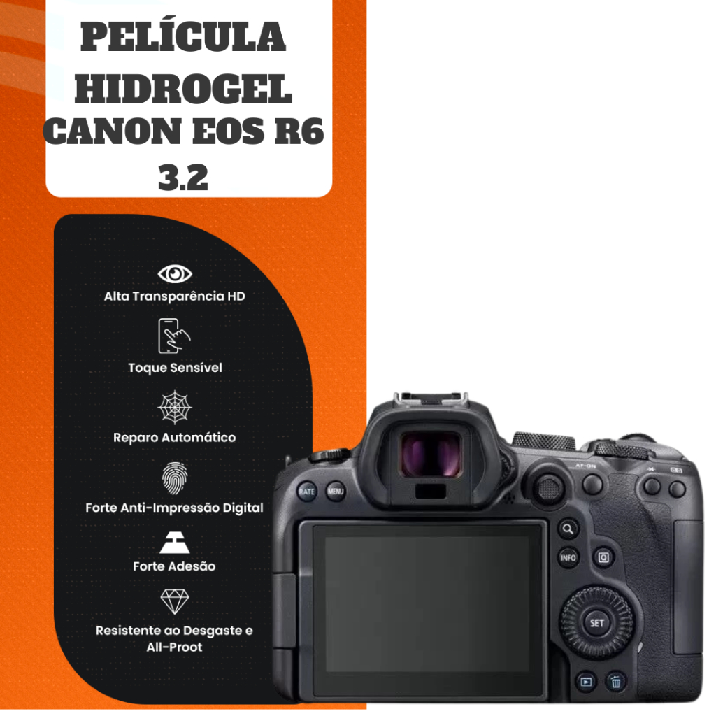 Pelicula Protetora Hidrogel Anti Riscos Canon Eos R6 3.2