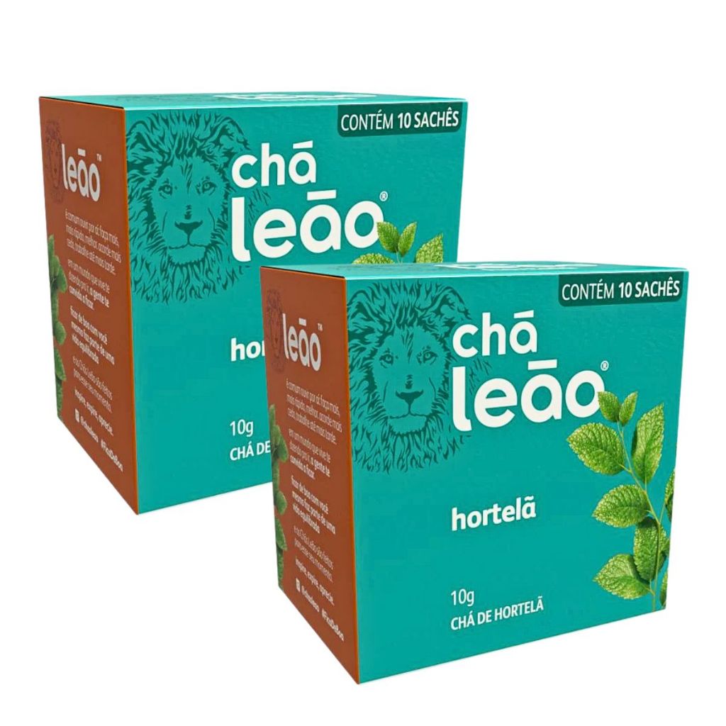 Kit 2un Chá Hortelã Leão 10 Sachês