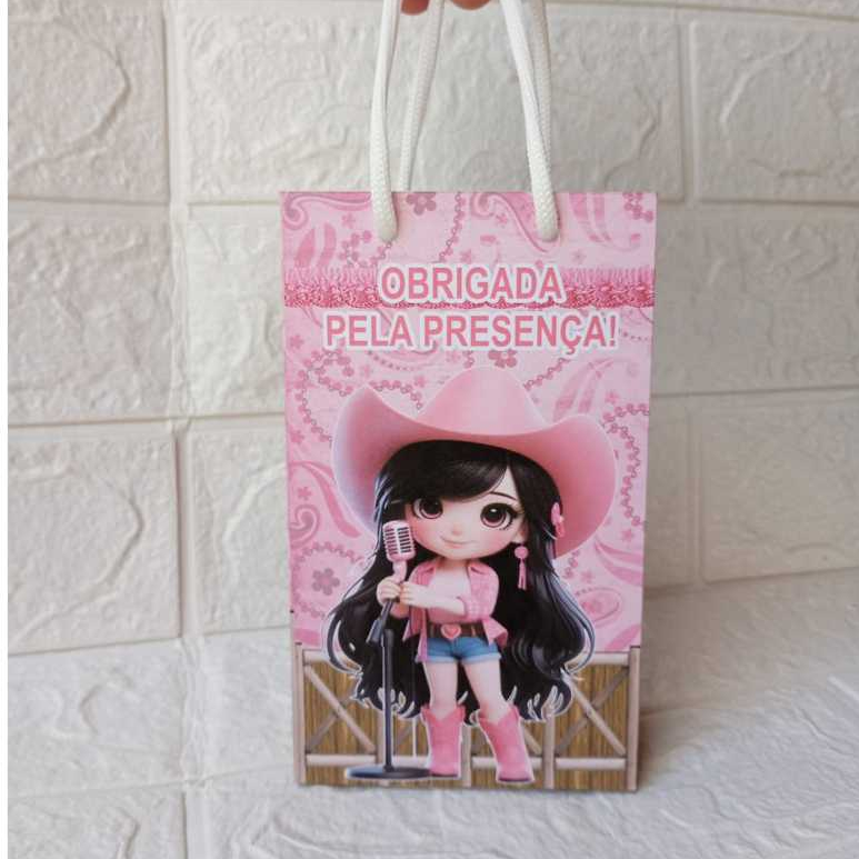 Sacolinha Surpresa Personalizada Boiadeirinha Lembrancinha de Aniversário Festa Infantil Boiadeira
